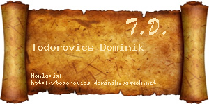 Todorovics Dominik névjegykártya