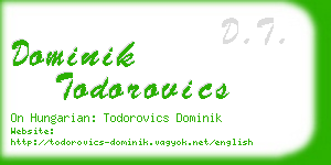 dominik todorovics business card